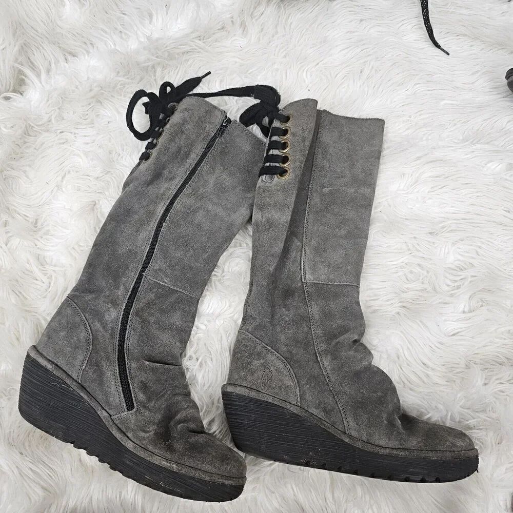 Fly London 'Yust' Knee High Platform Wedge Boot (Women) Size 40 9.5/10